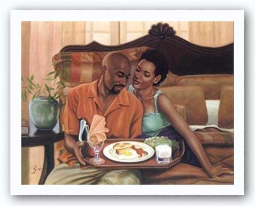 Breakfast In Bed - Poster by Henry Lee Battle (32 x 24)