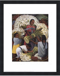 Poster Palooza Framed Flower Vendor- 16x20 Inches - Art Print (Classic Black Frame)