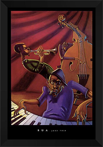 Justin Bua Framed Art Print 28x40 Jazz Trio