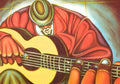 Art Poster Print - Bluez Man II - Artist: Cbabi Bayoc- Poster Size: 24 X 32