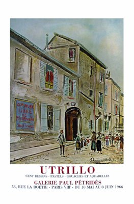 Rue Cortot a Montmartre - Poster by Maurice Utrillo (22 1/2X35)