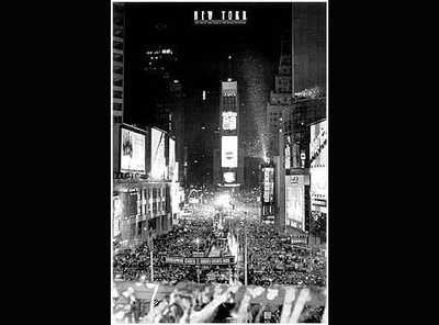 Times Square New Year's Eve by Jerry Driendl - 36 x 24 inches - Fine Art Print / Poster