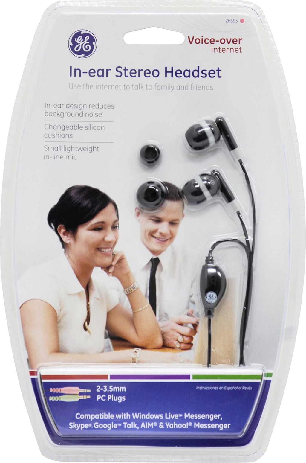 GE 26695 In-Ear Stereo Headset (Black)