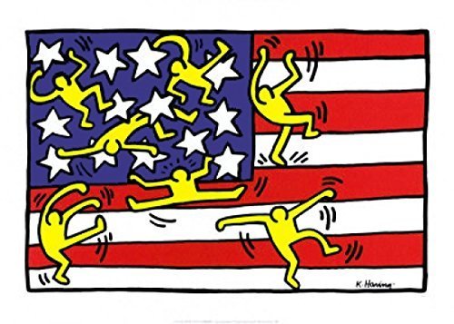 Untitled (Flag) Poster Print by Keith Haring (28 x 20)