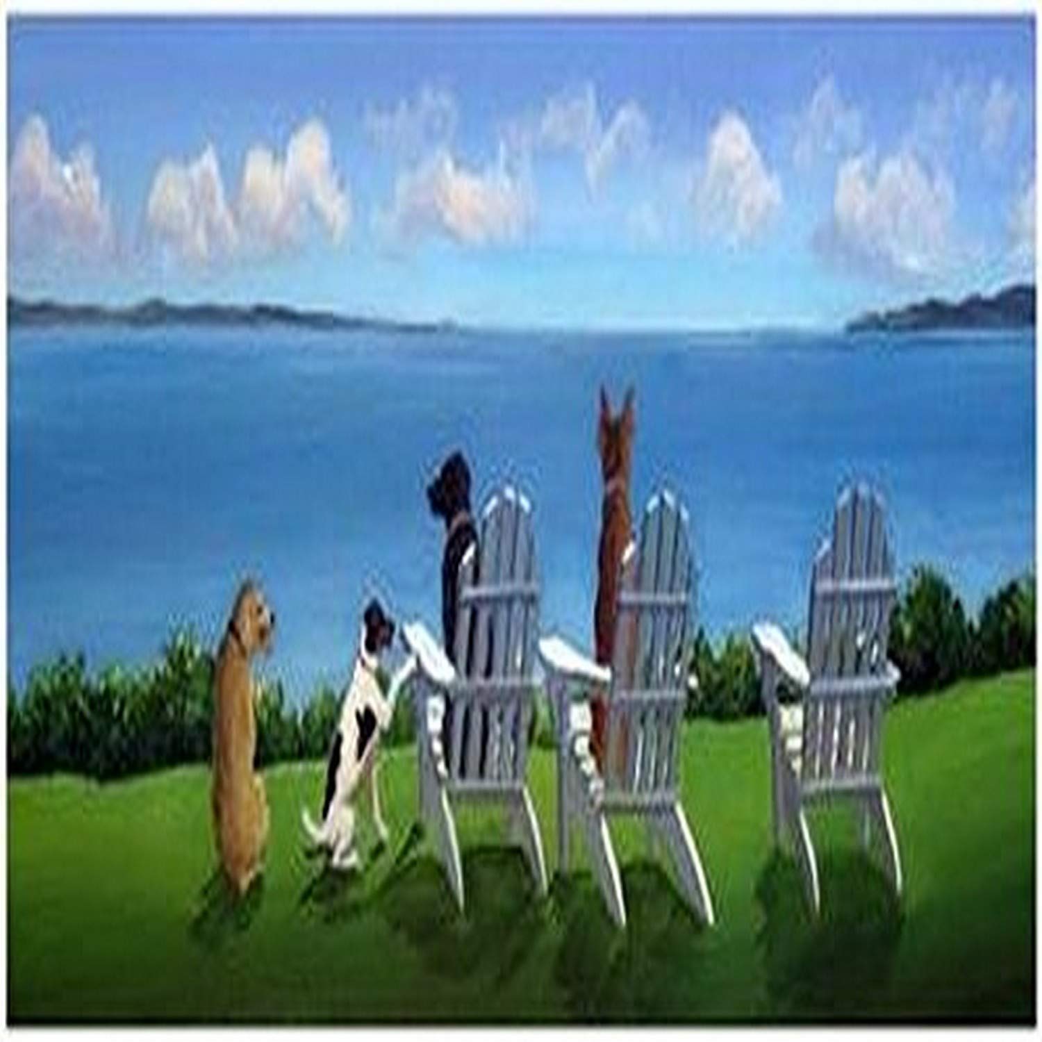 Buyartforless Pups with a View Art Poster Print Carol Saxe 20x8