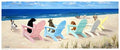 Southern Chair Tails (Dogs on Beach) by Carol Saxe 20x8 Art Print Poster Coastal Wall Decor