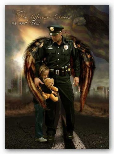 The Difference Between Us and Them Police Office by James Bullard 14 x 19 Art Print Poster