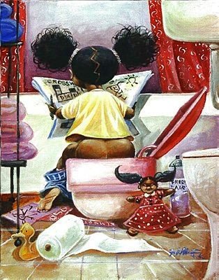 Crossword Puzzle by Frank Morrison (16x20 Inches) - African American Children Art