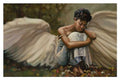 This Too Shall Pass by Henry Lee Battle African-American Angel Woman, Overall Size: 24x36, Image Size: 34x22