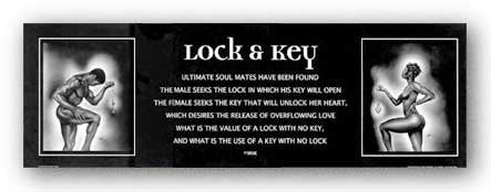 Lock and Key - Male and Female (Statement Edition) by Kevin Williams (WAK) 12"x36" Art