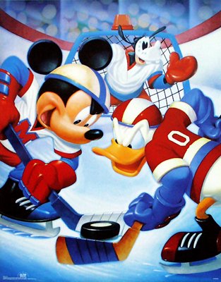 Mickey & Friends: Ice Hockey - Poster by Walt Disney (22 x 28)