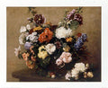 Still Life of Flowers by Henri Fantin-Latour . Art Print Poster 20.00 X 16.00