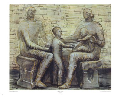Family Group - Poster by Henry Moore (28 1/2X22 1/2)