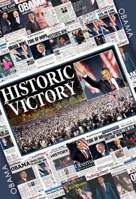 Barack Obama - Historic Victory - Poster by Tonya Jones (13 x 19)