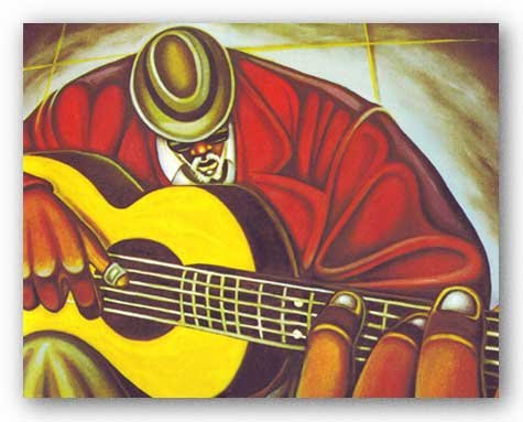 Bluez Man II by Cbabi Bayoc 11"x14" Art Print Poster