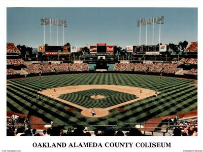 Oakland Coliseum by Ira Rosen - 18 x 24 inches - Fine Art Print / Poster