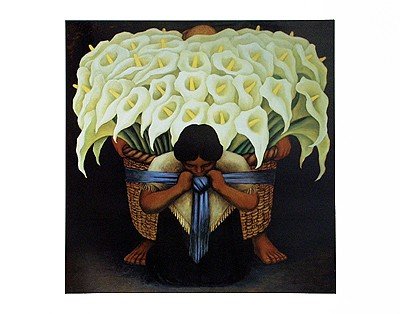 El Vendodor De Alcatraces - Poster by Diego Rivera (27 x 22)