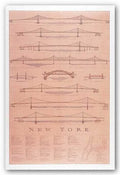 East River Bridges NY by Craig Holmes 33.75"x22" Art Print Poster