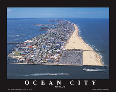Ocean City, Maryland - Poster by Mike Smith (28 x 22)