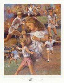 Tennis Dreaming By Clemente Micarelli Highest Quality Art Print Poster - Size: 22 X 28