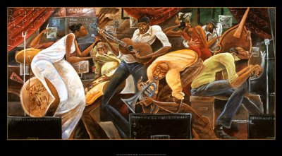 Red Hot on Cool Art Poster Print by Frank Morrison, 36x20