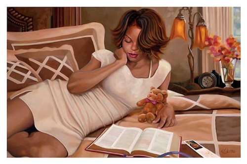 Picture Peddler Morning Dew by Henry Lee Battle Ethnic African American Religion Print Poster 24x36