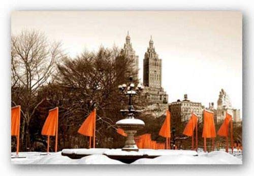 The Gates & Fountain, Central Park by Igor Maloratsky - 13 x 19 inches - Fine Art Print / Poster