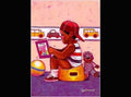 Potty Training by Ray Simmons - 10 x 8 inches - Fine Art Print / Poster