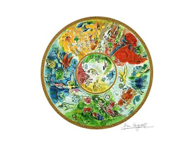Paris Opera Ceiling - Poster by Marc Chagall (24 x 18)