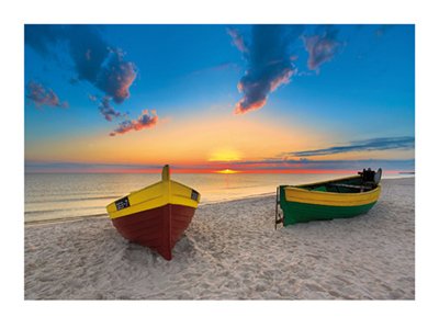 Two Boats - Poster by Maya Sokolovska (31 1/2X23 1/2)