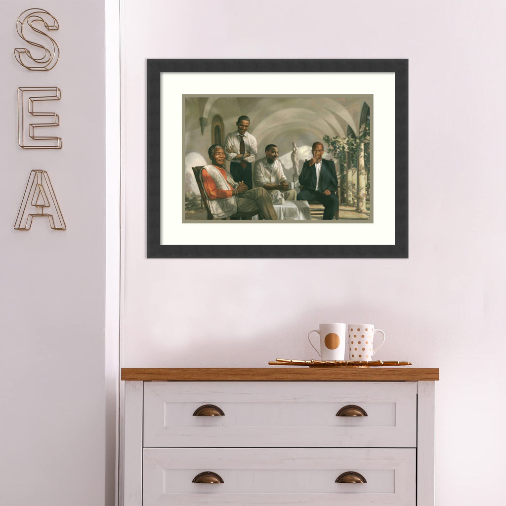 Framed Art Print 'The Pioneers': Outer Size 25 x 19"