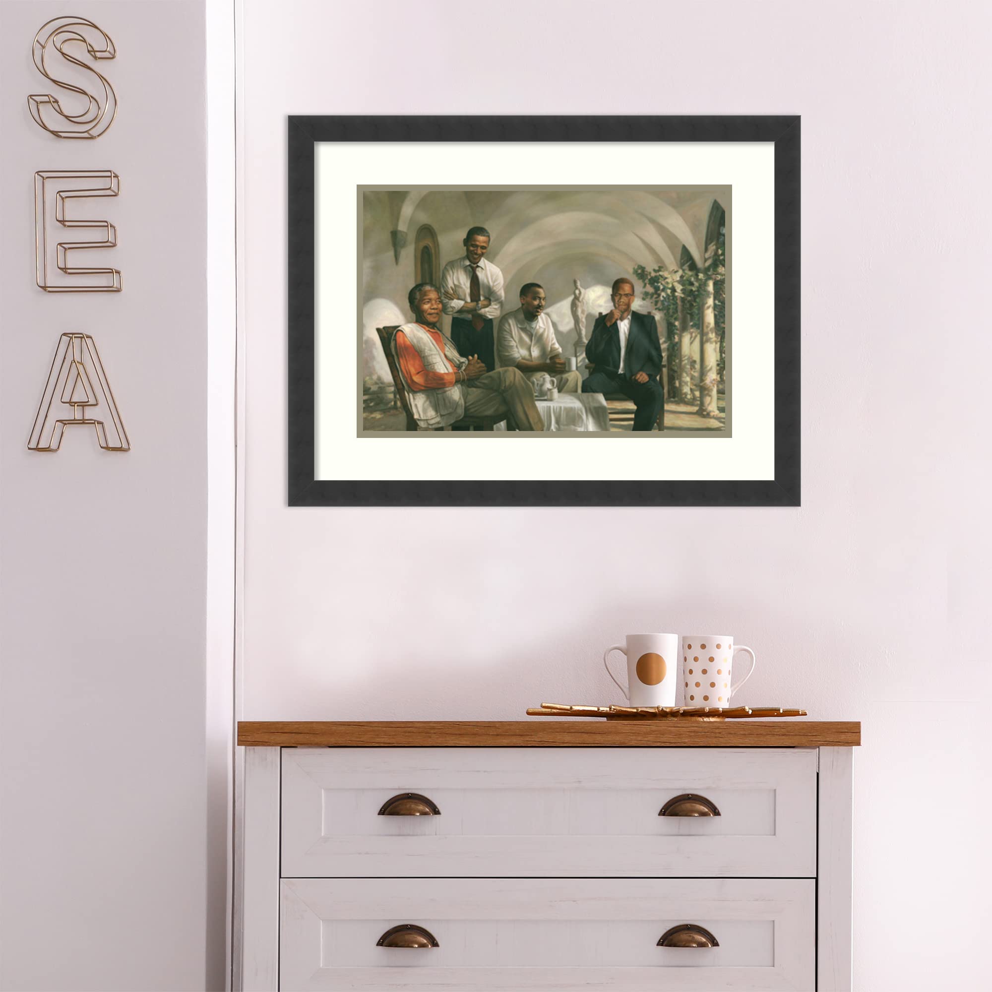 Framed Art Print 'The Pioneers': Outer Size 25 x 19"