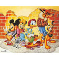 (16x20) Walt Disney Mickey Mouse and Friends Brick Wall Art Print Poster