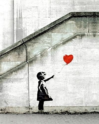 Red Balloon Poster Print by Banksy (16 x 20)