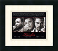 Framed Art Print, 'Thinker (Trio): Peace, Power, Respect': Outer Size 15 x 13"