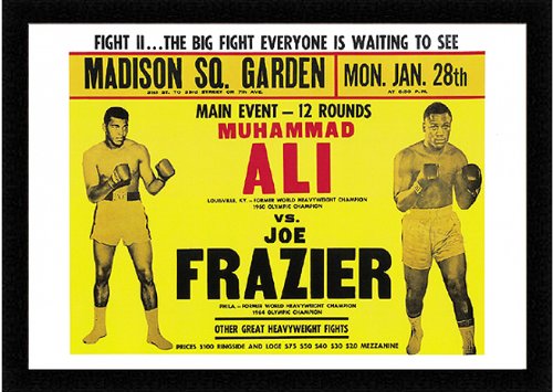 Ali Vs Frazier Boxing Poster Custom Framed Print