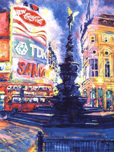 Piccadilly Circus, London by Roy Avis 23.5x31.5 Art Print Poster