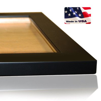 15x20 Custom Made to Order Matte Black PICTURE POSTER FRAME Solid Wood (2) Two inch WIDE MOULDING