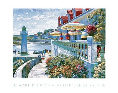 Lighthouse at Sauzon (small) by Howard Behrens - 11 x 14 inches - Fine Art Print / Poster