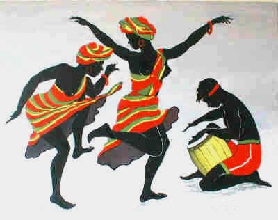 Ebony Dancers I by Romeo Downer - 24 x 36 inches - Fine Art Print / Poster
